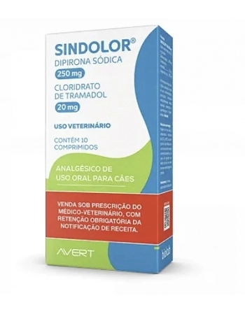 SINDOLOR 250 MG/20MG COM X 10