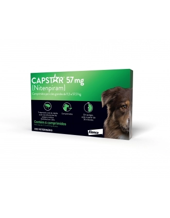 CAPSTAR 57 MG 6 CP (CÃES ATÉ 57KG)