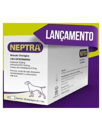 NEPTRA SOLUÇÃO OTOLÓGICA 10 X 1 ML