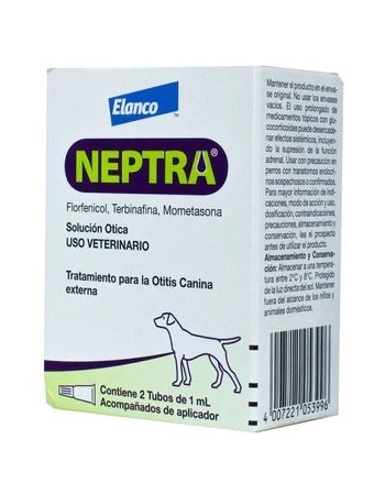 NEPTRA SOLUÇÃO OTOLÓGICA 2 X 1 ML